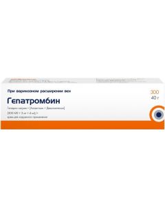 Buy Hepatrombin cream for external use 300ME + 4 mg + 3 mg / g, 40 r | Online Pharmacy | https://buy-pharm.com