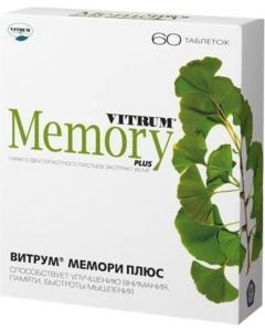 Buy Vitrum Memori Plus 462.5 mg # 60 tablets | Online Pharmacy | https://buy-pharm.com