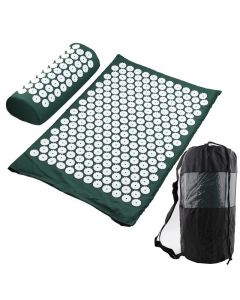 Buy Massage acupuncture mat with a roller in a bag, dark green | Online Pharmacy | https://buy-pharm.com