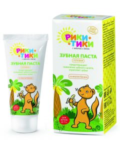 Buy Riki Tiki Children's toothpaste with banana flavor, 50 ml | Online Pharmacy | https://buy-pharm.com