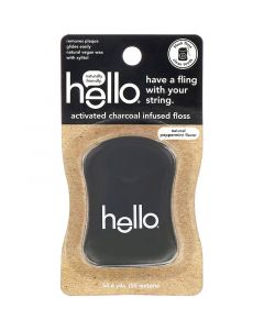 Buy Hello, Dental Floss With activated carbon, natural peppermint scent, 50 m | Online Pharmacy | https://buy-pharm.com