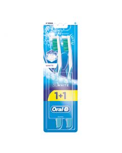 Buy Toothbrush Oral-B 3D White Whitening Medium, 2 pcs. | Online Pharmacy | https://buy-pharm.com