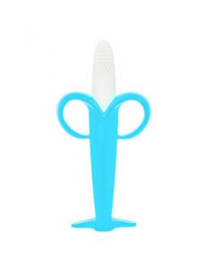 Buy Baby toothbrush teether silicone massager Banana blue | Online Pharmacy | https://buy-pharm.com