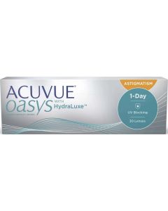 Buy Astigmatic lenses ACUVUE Oasys 1-Day with Hydraluxe For Astigmatism / Radius 8.5 / Cylinder -1.25 / Axis 160 One-day, -4.00 / 14.3 / 8.5, 30 pcs. | Online Pharmacy | https://buy-pharm.com