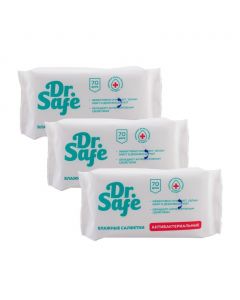 Buy Dr.Safe antibacterial wet wipes 210 pcs. (3 * 70 pcs / pack) | Online Pharmacy | https://buy-pharm.com