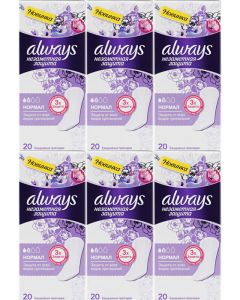 Buy Women's pads Always Invisible, daily protection, 20 pcs, set: 6 packs | Online Pharmacy | https://buy-pharm.com