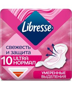 Buy Hygienic pads Libresse Ultra, with a soft surface, 10 pcs | Online Pharmacy | https://buy-pharm.com
