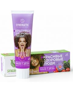 Buy Synergetic Toothpaste for sensitive teeth and gums Berries, mint, 100 g | Online Pharmacy | https://buy-pharm.com