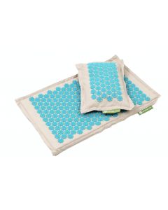 Buy Massage acupuncture mat Ecomat and a pillow with lilies of the new generation, massager-applicator, turquoise | Online Pharmacy | https://buy-pharm.com