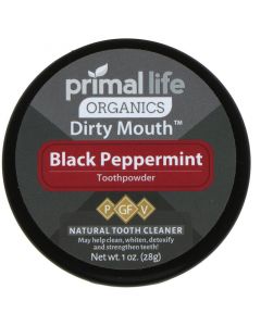 Buy Primal Life Organics, Tooth Powder, Black Peppermint, 1 oz (28 g) | Online Pharmacy | https://buy-pharm.com