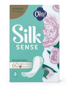 Buy Ola! Silk Sense LIGHT Panty liners thin daily string-multiforme aroma White peony 60 pcs. | Online Pharmacy | https://buy-pharm.com