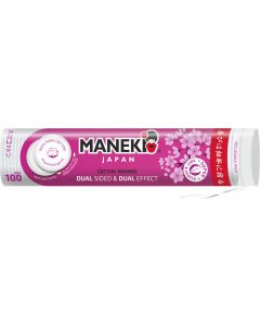 Buy Maneki Double-sided cosmetic cotton pads DUAL, with a press line, 100 pcs. | Online Pharmacy | https://buy-pharm.com