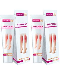 Buy Ekobiz Venovazin VENOMAG MG ++ Venotonic mineral gel 100 ml. Set of 2 | Online Pharmacy | https://buy-pharm.com
