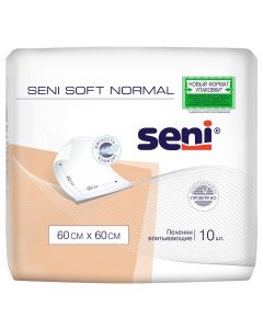 Buy Medical diaper Seni Soft Normal 60 x 60 cm, 60 x 60 cm, 10 pcs | Online Pharmacy | https://buy-pharm.com