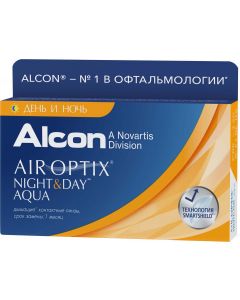 Buy Alcon Air Optix Night & Day Aqua Contact Lenses Monthly, -3.25 / 13.8 / 8.4, 3 pcs. | Online Pharmacy | https://buy-pharm.com