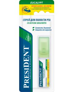 Buy Spray for the oral cavity PresiDENT 'Eucalyptus', without alcohol, 20 ml | Online Pharmacy | https://buy-pharm.com