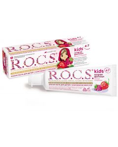 Buy ROCS Toothpaste for children Raspberry and Strawberry, 45 g | Online Pharmacy | https://buy-pharm.com