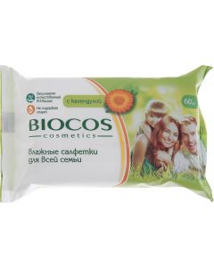 Buy BioCos Wet wipes, universal, for the whole family, 60 pcs | Online Pharmacy | https://buy-pharm.com