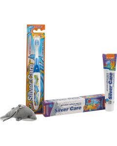 Buy Dental set for children Silver Care, from 6 to 12 years old, fluoride-free, wild berries, color: blue | Online Pharmacy | https://buy-pharm.com