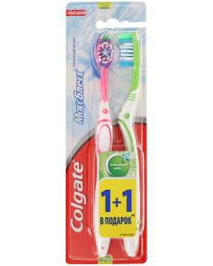 Buy Colgate Toothbrush 'Max Shine', medium hard, 1+ 1 free, assorted | Online Pharmacy | https://buy-pharm.com