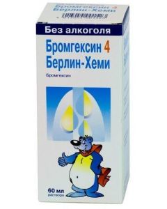 Buy Bromhexin 4 Berlin-Chemie Oral solution, 4 mg / 5 ml, 60 ml | Online Pharmacy | https://buy-pharm.com