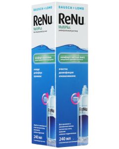 Buy Bausch + Lomb Solution for contact lenses 'ReNu MultiPlus', with container, 240 ml | Online Pharmacy | https://buy-pharm.com