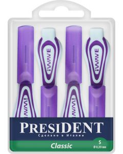 Buy Interdental brushes PresiDENT Classic. Size S, diameter 0.3 mm, 4 pcs | Online Pharmacy | https://buy-pharm.com