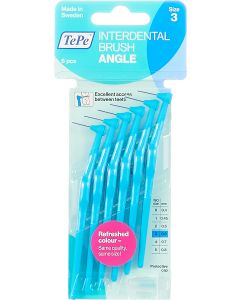 Buy Interdental Angle Brush TePe , color in assortment, diameter 0.6 mm, 6 pieces | Online Pharmacy | https://buy-pharm.com
