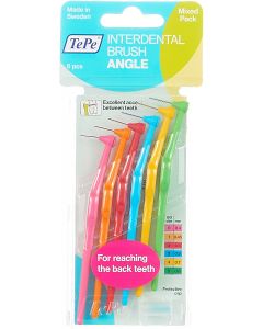 Buy TePe Interdental Brush Angle interdental brushes, different diameters, 6 pcs | Online Pharmacy | https://buy-pharm.com