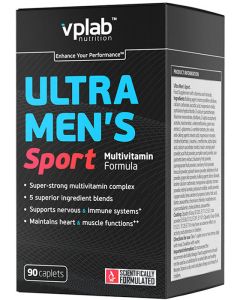 Buy Vitamin and mineral complex for men Vplab 'Ultra Men's Sport Multivitamin Formula', 90 capsules | Online Pharmacy | https://buy-pharm.com