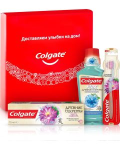 Buy Colgate Set Ancient Secrets Toothpaste Gum care with natural extracts 75 ml + toothbrush + mouthwash 250 ml | Online Pharmacy | https://buy-pharm.com