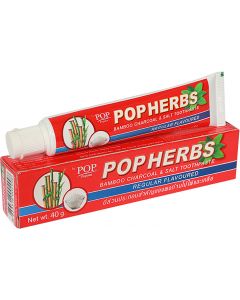 Buy Toothpaste By POP Popular Herbs Bamboo Charcoal & Salt, 40 g | Online Pharmacy | https://buy-pharm.com