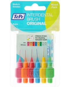 Buy TePe Interdental Brush Original, different diameters, assorted colors, 6 pcs | Online Pharmacy | https://buy-pharm.com