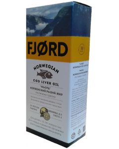 Buy BAA for food FJORD 'Norwegian fish oil', from cod liver, with lemon flavor, 100 ml | Online Pharmacy | https://buy-pharm.com