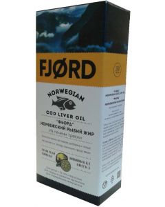Buy BAA for food FJORD 'Norwegian fish oil', from cod liver, lemon flavor, 200 ml | Online Pharmacy | https://buy-pharm.com