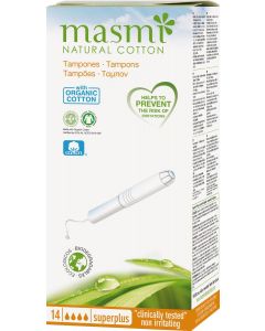 Buy Natural Masmi Natural Cotton Super Plus tampons with applicator 14 pcs | Online Pharmacy | https://buy-pharm.com
