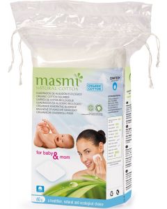 Buy Masmi Natural Cotton Natural cotton pads rectangular 60 pcs | Online Pharmacy | https://buy-pharm.com