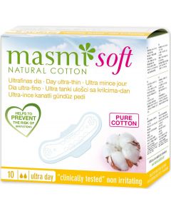 Buy Natural sanitary pads Masmi Natural Cotton Soft ultra-thin, daytime 10 pcs | Online Pharmacy | https://buy-pharm.com