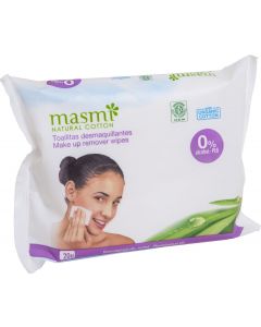 Buy Masmi Natural wet wipes Natural Cotton for removing makeup 20 pcs | Online Pharmacy | https://buy-pharm.com