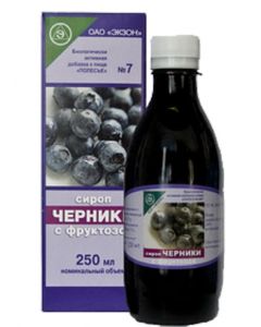 Buy BAD EXON BELARUS 'Polesie No. 7' Blueberry syrup on fructose ', 250 ml | Online Pharmacy | https://buy-pharm.com