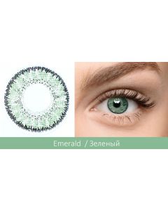Buy Colored contact lenses Bausch + Lomb SofLens Natural Colors Monthly, 0.00 / 14 / 8.7, Emerald, 2 pcs. | Online Pharmacy | https://buy-pharm.com