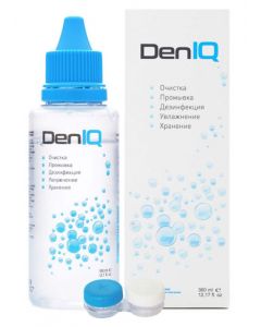 Buy DenIQ Solution for contact lenses, with container, 360 ml | Online Pharmacy | https://buy-pharm.com