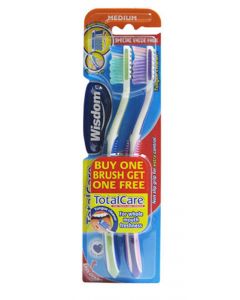 Buy Wisdom Contour Deep Clean Toothbrushes (2pcs) with multi-level bristles. Medium hard | Online Pharmacy | https://buy-pharm.com