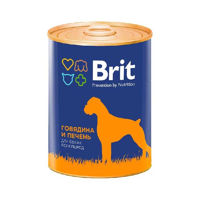 Buy Brit (Brit) canned food for dogs Beef and liver 850g online