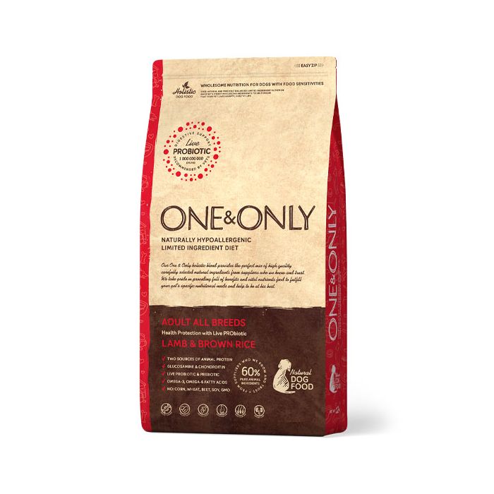 Buy One & Only dry food lamb with rice for dogs of all breeds 12kg online