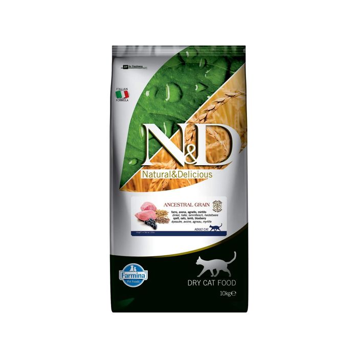 Buy Farmina N&D Low Grain cat food lamb, blueberry 10kg online