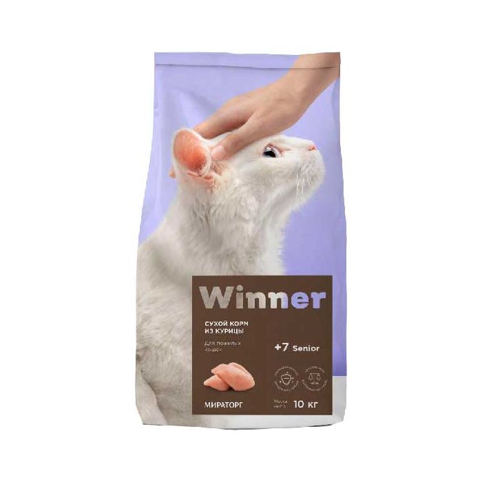 Buy WINNER dry food for elderly cats chicken 10kg online